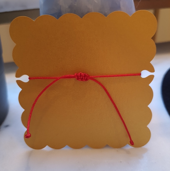 Sterling Silver Pine Cone Charm Chinese Red String Bracelet轉運紅繩手鍊 Winter Christm - Picture 4 of 4